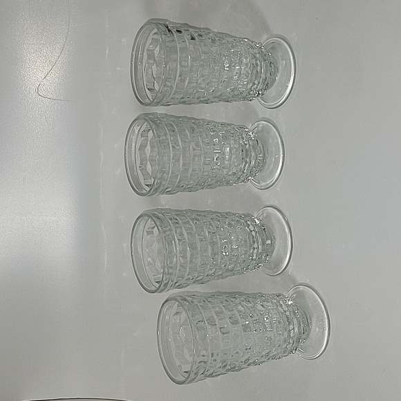Vintage Other - Vintage Indiana Glass Colony Tea/Water 14 oz Stacked Cube Pattern Glasses